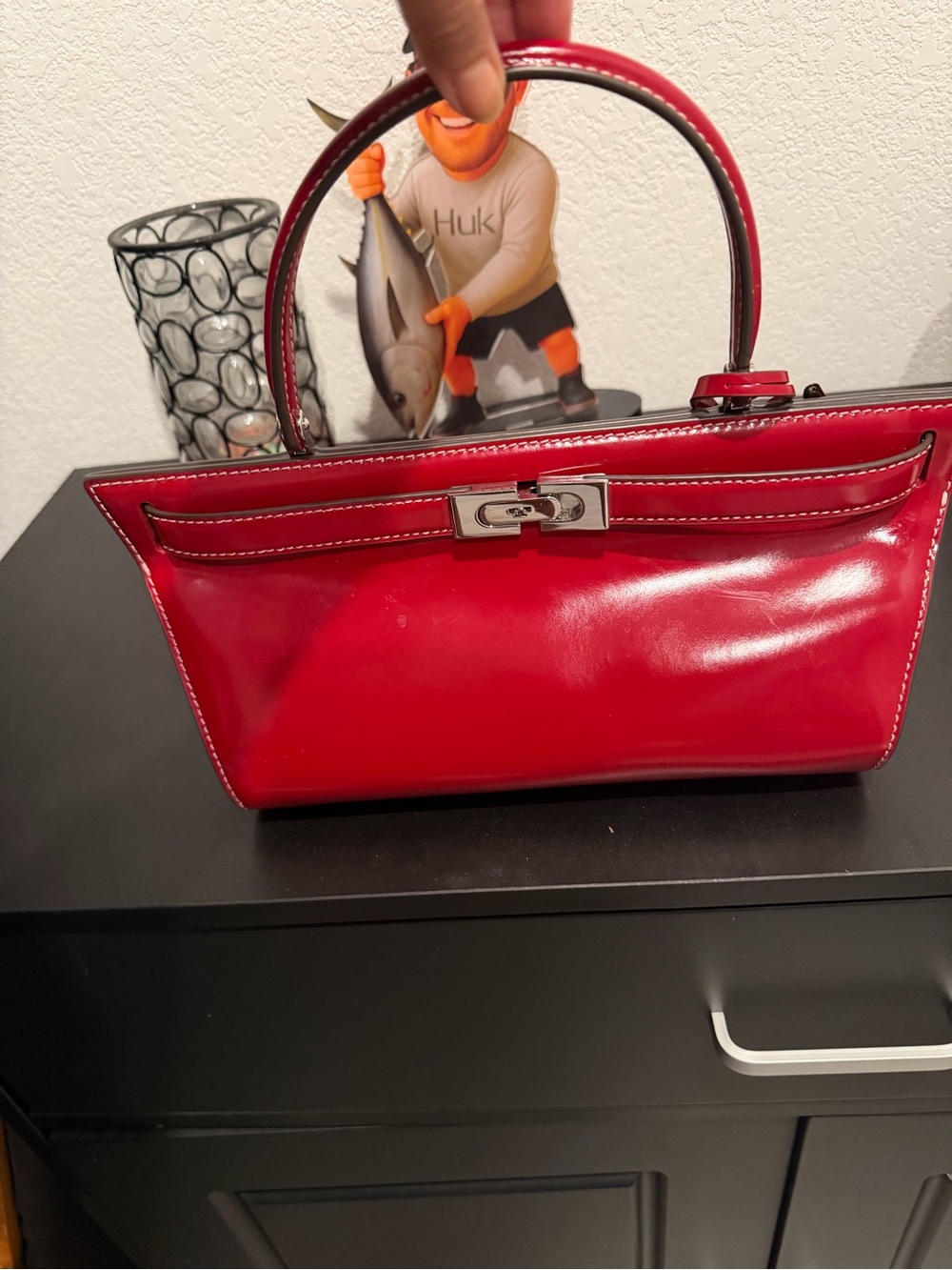Tory Burch Red Patent Top-Handle Satchel